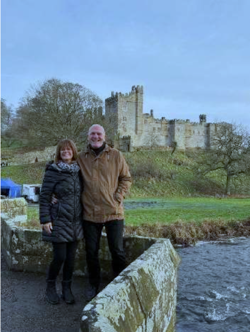 Martin & Nina posing at Haddon Hall